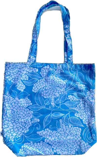 TS Blue Flower Travel Shopper Travel Laundry Company