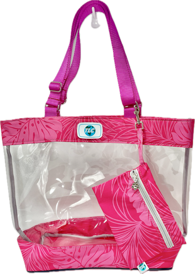 Clear pink tote shop