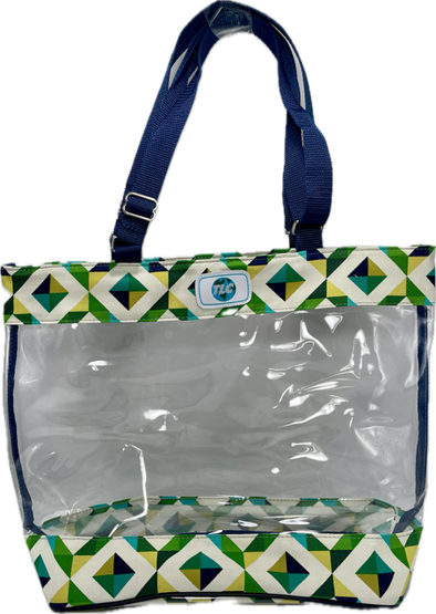 CST- Green Geo Clear Stadium Tote Bag