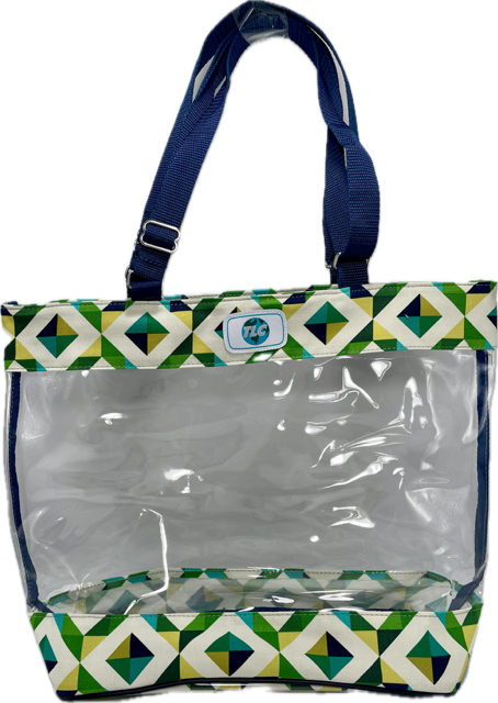 CST- Green Geo Clear Stadium Tote Bag