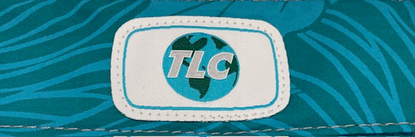 CST- Teal Hawaiian Print Clear Stadium Tote Bag