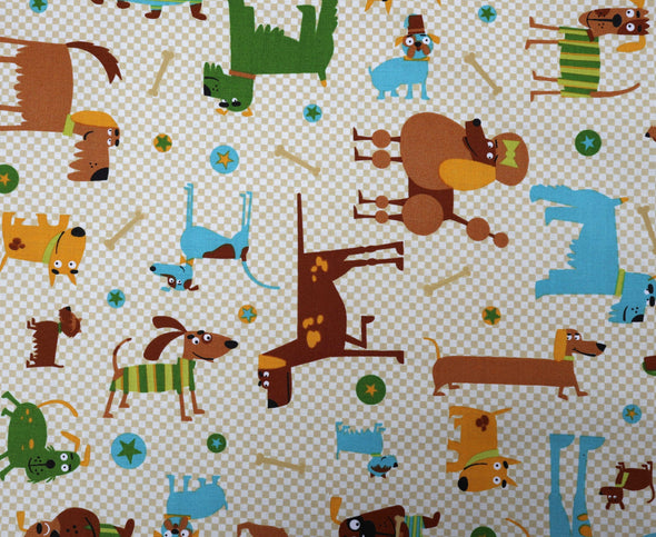YD- Dog Prints Fabric by the Yard