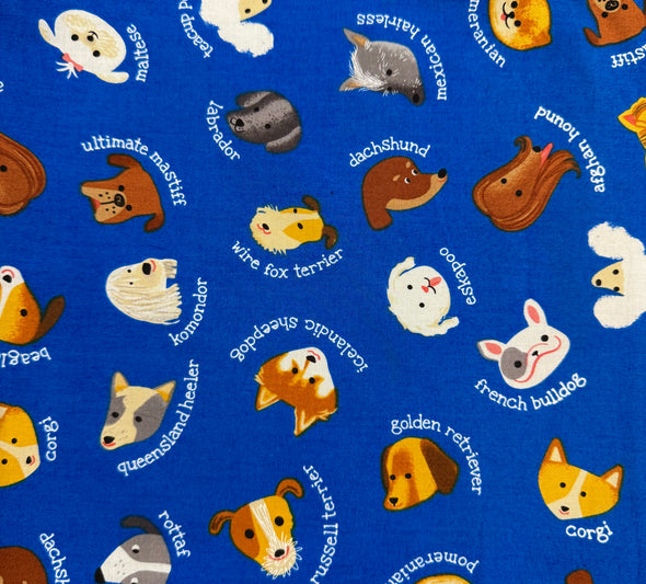YD- Dog Prints Fabric by the Yard