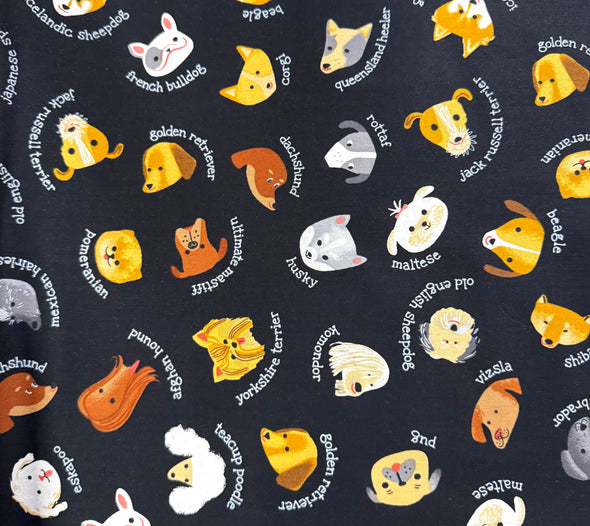YD- Dog Prints Fabric by the Yard