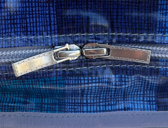 TBH- Blue Patchwork Hanging Toiletry Bag