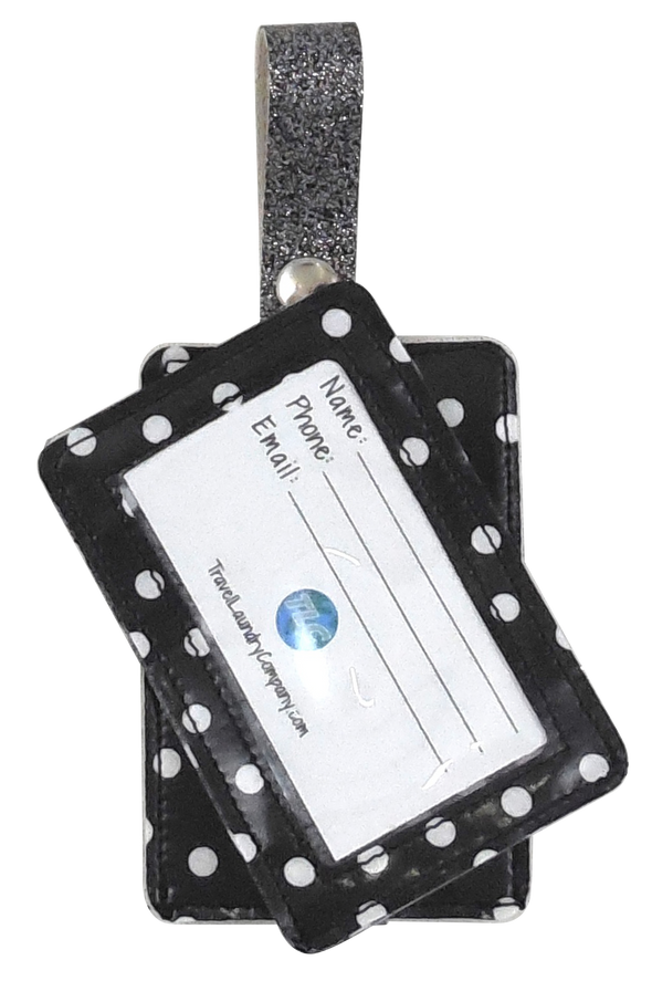 LTD- Dotty (Black) Luggage Tag Duo