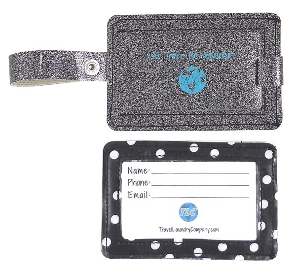 LTD- Dotty (Black) Luggage Tag Duo