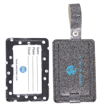 LTD- Dotty (Black) Luggage Tag Duo