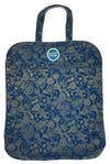 LB- Lightweight Teal Toile Metallic Laundry Bag