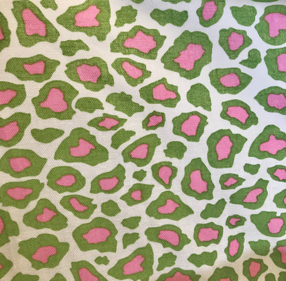 Yard by Yard - Leopard (Pink/Green) Fabric