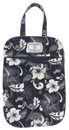 LB- Ultra Lightweight White Hibiscus (Navy) Laundry Bag
